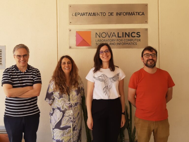 Dimitra Tsigkari with João Leitão, Carla Ferreira (the project coordinator) and Nuno Preguiça